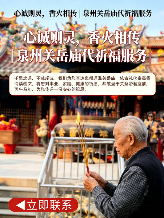 代烧香代祈福（福建泉州津淮街关岳庙）